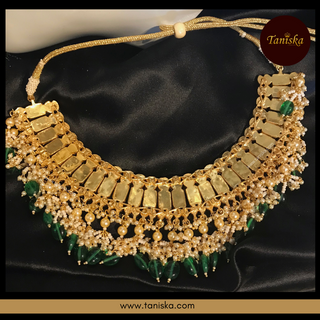 ARIAYANA Traditional Pachi-Kundan Necklace Set - Necklace Set
