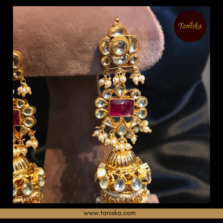 ARIAYANA Traditional Pachi-Kundan Necklace Set - Necklace Set