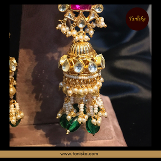 ARIAYANA Traditional Pachi-Kundan Necklace Set - Necklace Set