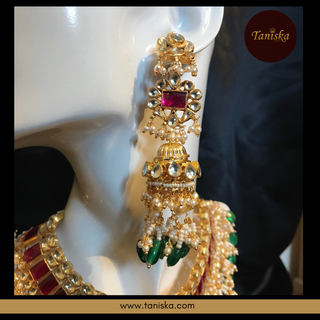 ARIAYANA Traditional Pachi-Kundan Necklace Set - Necklace Set