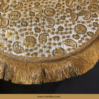 Royal Golden Punjabi Pakhi (Hand Fans) - Pack of 2 - Decorative Hand Fan