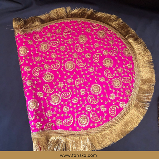 Royal Hot Pink Punjabi Pakhi (Hand Fans) - Pack of 2 - Decorative Hand Fan