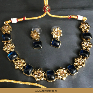 Navy SIMPLE Necklace Set - Necklace Set