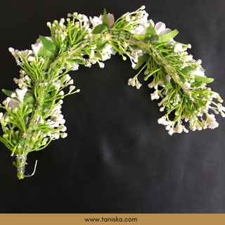 White Flower Gajra - Hair Accessory - (Single Piece) - Hair Accessories