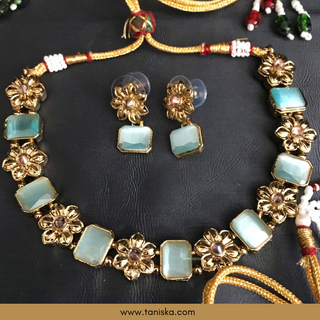 Sky Blue SIMPLE Necklace Set - Necklace Set