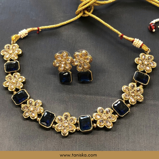 Navy SIMPLE Necklace Set - Necklace Set