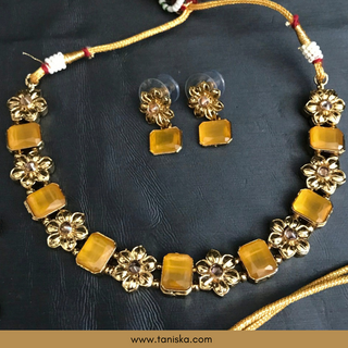 Yellow SIMPLE Necklace Set - Necklace Set