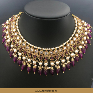 Amethyst & Pearl Filigree Bridal Set