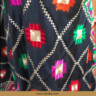 The Obsidian Festival Phulkari Dupatta - Phulkari Dupatta