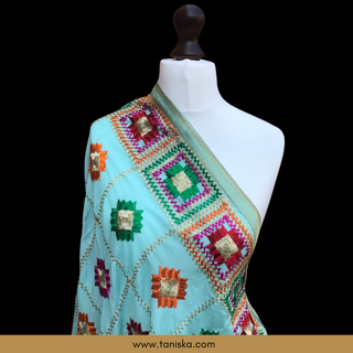 The Moroccan Oasis Phulkari Dupatta - Phulkari Dupatta