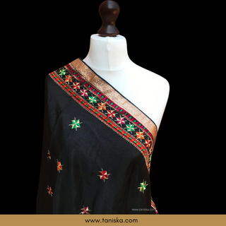 The Midnight Star Phulkari Dupatta - Phulkari Dupatta