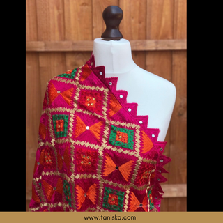 The Shahi Bagh Phulkari Dupatta - Phulkari Dupatta