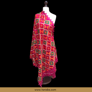 The Shahi Bagh Phulkari Dupatta - Phulkari Dupatta