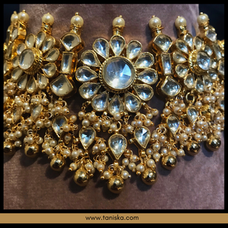 HANIYA Traditional Pachi-Kundan Necklace Set - Necklace Set