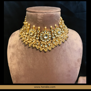 HANIYA Traditional Pachi-Kundan Necklace Set - Necklace Set