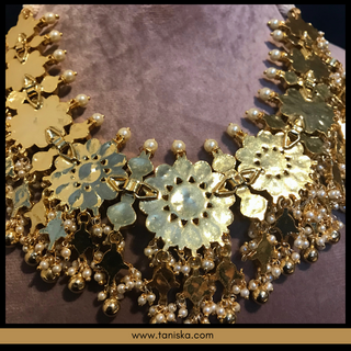 HANIYA Traditional Pachi-Kundan Necklace Set - Necklace Set