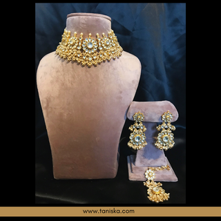 HANIYA Traditional Pachi-Kundan Necklace Set - Necklace Set