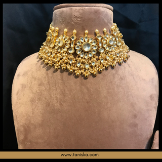 HANIYA Traditional Pachi-Kundan Necklace Set - Necklace Set