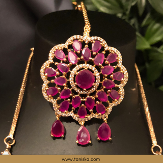 American Diamond Style Necklace Set - Rose Gold (Limited Edition) - Necklace Set
