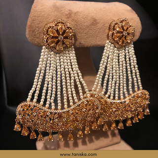 American Diamond Style Necklace Set - Rose Gold - Necklace Set