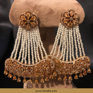 American Diamond Style Necklace Set - Rose Gold - Necklace Set