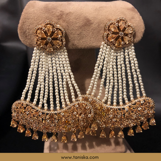 American Diamond Style Necklace Set - Rose Gold - Necklace Set