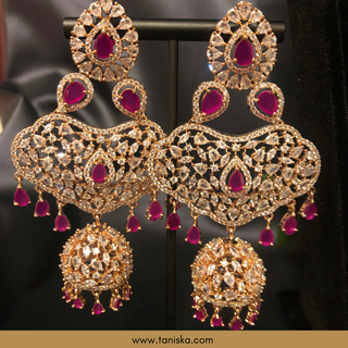 American Diamond Style Necklace Set - Rose Gold / Hot Pink (Limited Edition) - Necklace Set