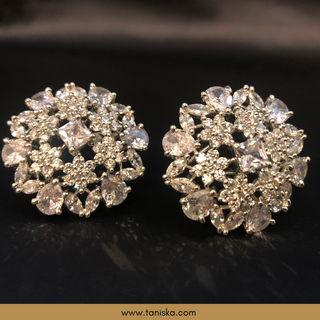 American Diamond Style Studs - Silver