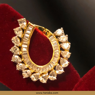 American Diamond Style Studs - Golden