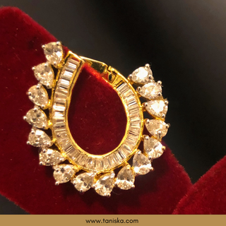 American Diamond Style Studs - Golden