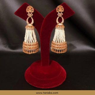 American Diamond Style Earrings - Rose Gold