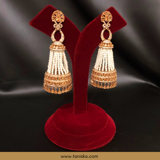 American Diamond Style Earrings - Rose Gold