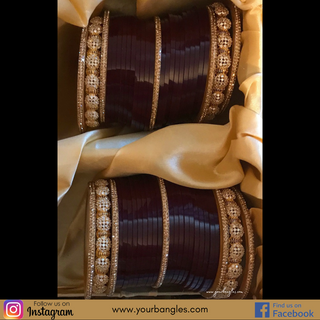 Maroon Bridal Choora / Bangles Set