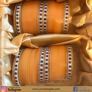 Peachy Bridal Choora / Bangles Set - 2.6-2.8 - Bridal Chura
