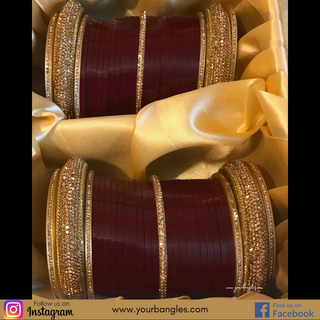 Maroon Bridal Choora / Bangles Set