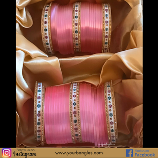 Pink Bridal Choora / Bangles Set - Bridal Chura