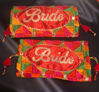 Handcrafted Embroidered Patchwork Chooda Covers - Traditional Bridal Bangle Accessory - Choora Covers