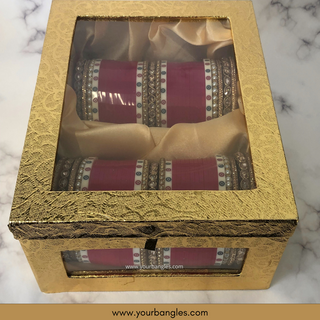 Gagri Pink Tone Choora / Bangles Set - Bridal Chura