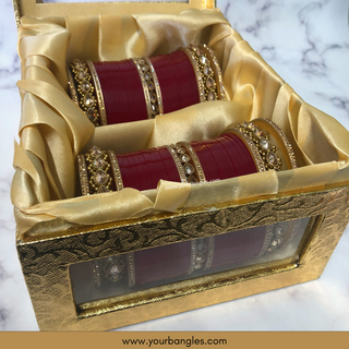 Red Bridal Choora / Bangles Set - Bridal Chura