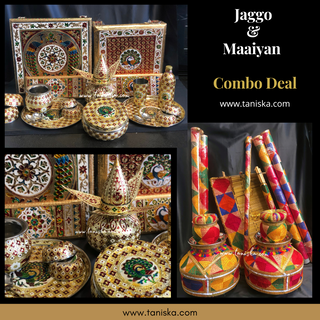 PRE-ORDER - New Phulkari LED Jaggo & Meenakari Mayian Set XL FAMILY COMBO DEAL (Meenakari & Phulkari Print) - Available