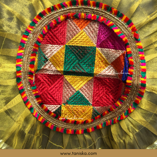 PRE-ORDER - New LED Jaggo (with Bells/Ghungroo) & Matching Mayian Set COMBO DEAL (Phulkari Print) - Available for
