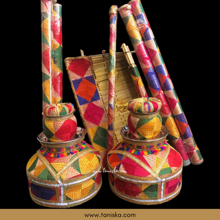 PRE-ORDER - New Phulkari LED Jaggo & Meenakari Mayian Set XL FAMILY COMBO DEAL (Meenakari & Phulkari Print) - Available