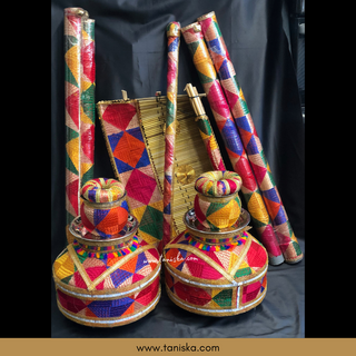 PRE-ORDER - New Phulkari LED Jaggo & Meenakari Mayian Set XL FAMILY COMBO DEAL (Meenakari & Phulkari Print) - Available