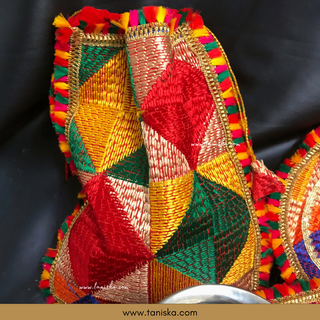 PRE-ORDER - New LED Jaggo (with Bells/Ghungroo) & Matching Mayian Set COMBO DEAL (Phulkari Print) - Available for