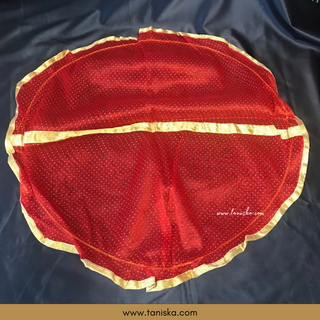 1 Red Multi-Purpose DORI RUMAL (Gift Bag Thaal Cover Potli Bag - Perfect for: Indian Wedding Shagan Ceremony Chunni