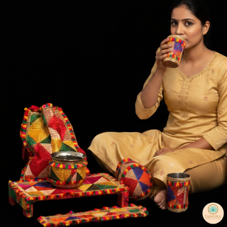 Mayian Fatti Full Set - Phulkari Design - Matching Jaggo Can Be Ordered!
