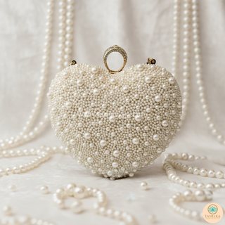 The Pearly White Heart Clutch Bag (Limited Edition)