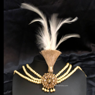 The Maharaja’s Mandalas | Ornate Sunburst Kalgi - Mens Bridal Kalgi