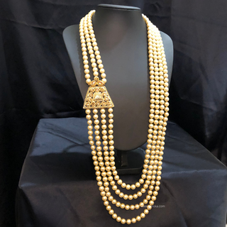 The Commander’s Crest | Architectural Pearl Mala - Mens Bridal Mala