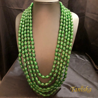 The Monarch’s Shield | Ornate Filigree Pearl Mala - Mens Bridal Mala